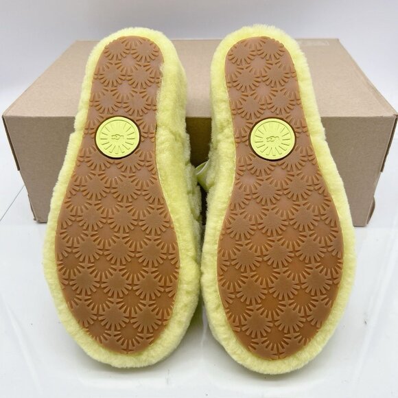 UGG Women's Fluff Yeah Slide Poppy Slipper Platform Pollen Yellow 1118459 US 6 - Picture 9 of 12